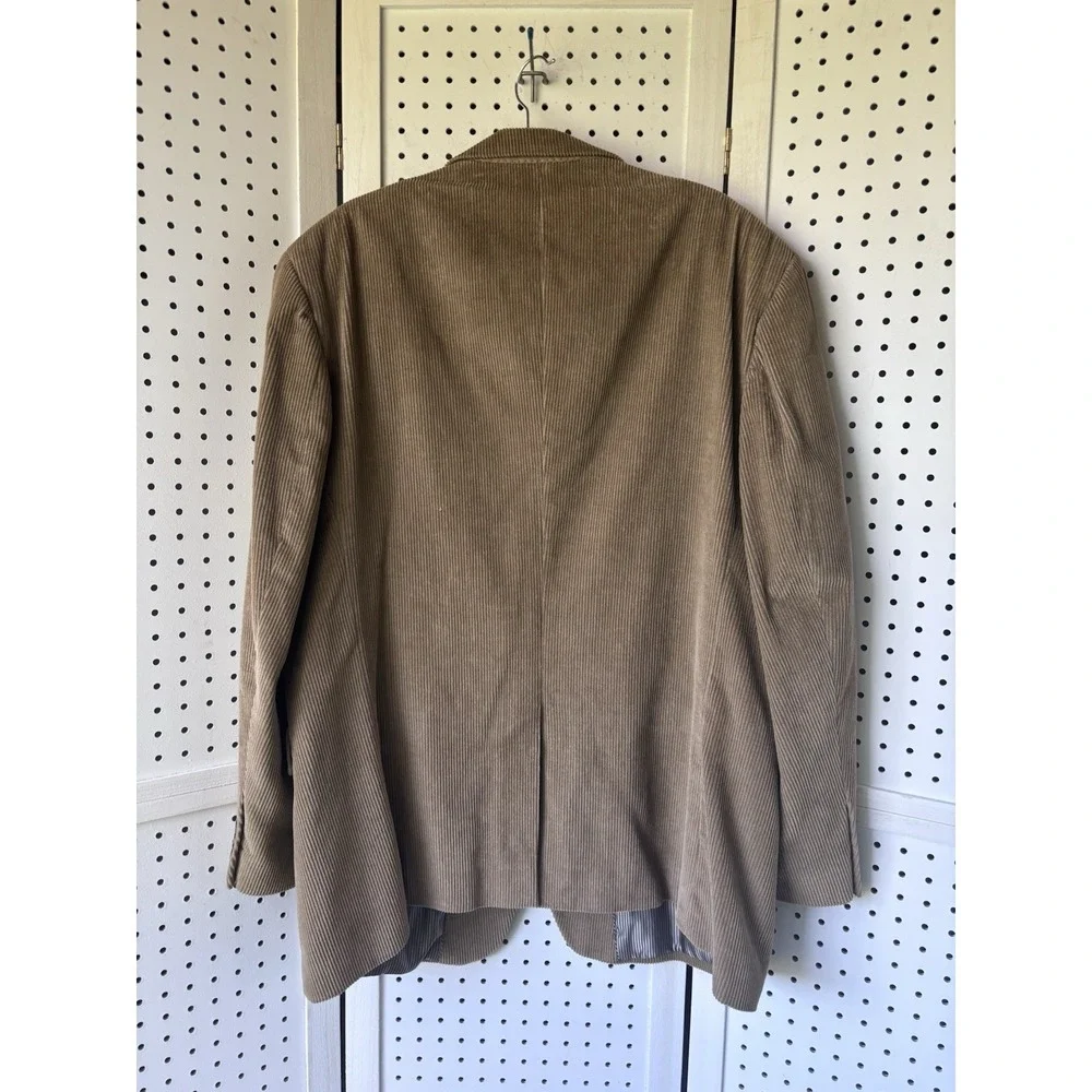 Cianni Cellini Super Cord Corduroy Men's 46R Cotton Blazer Jacket Brown Lined